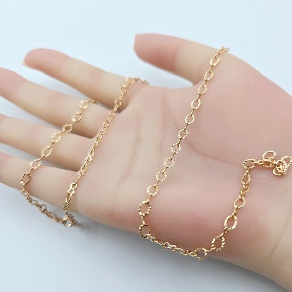 Elegant Rose Gold Plated Chain Necklace for Women - 19.7 Inches, XPNL0096 - Picture 11 of 12